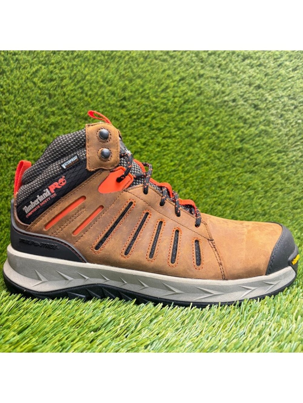 Timberland Pro Trailwind Mens Size 9.5 Brown Waterproof Composite Toe Work Boots
